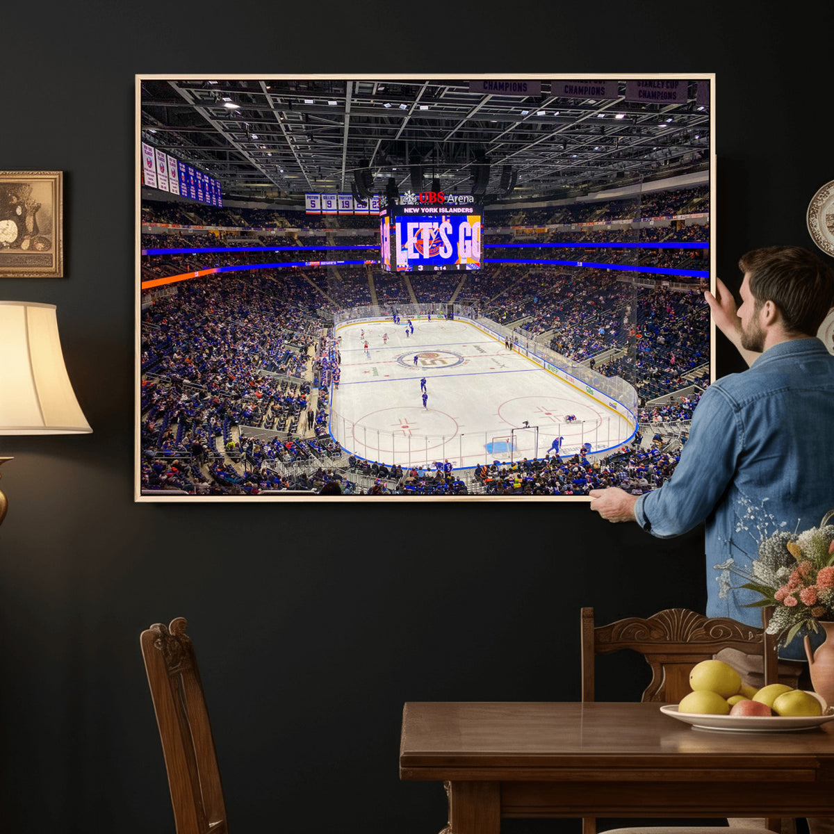78692-MGV-CV-36X24 - UBS Arena Elmont New York Islanders Ice Hockey Wall Art, UBS Arena Elmont Wall Art Canvas Print
