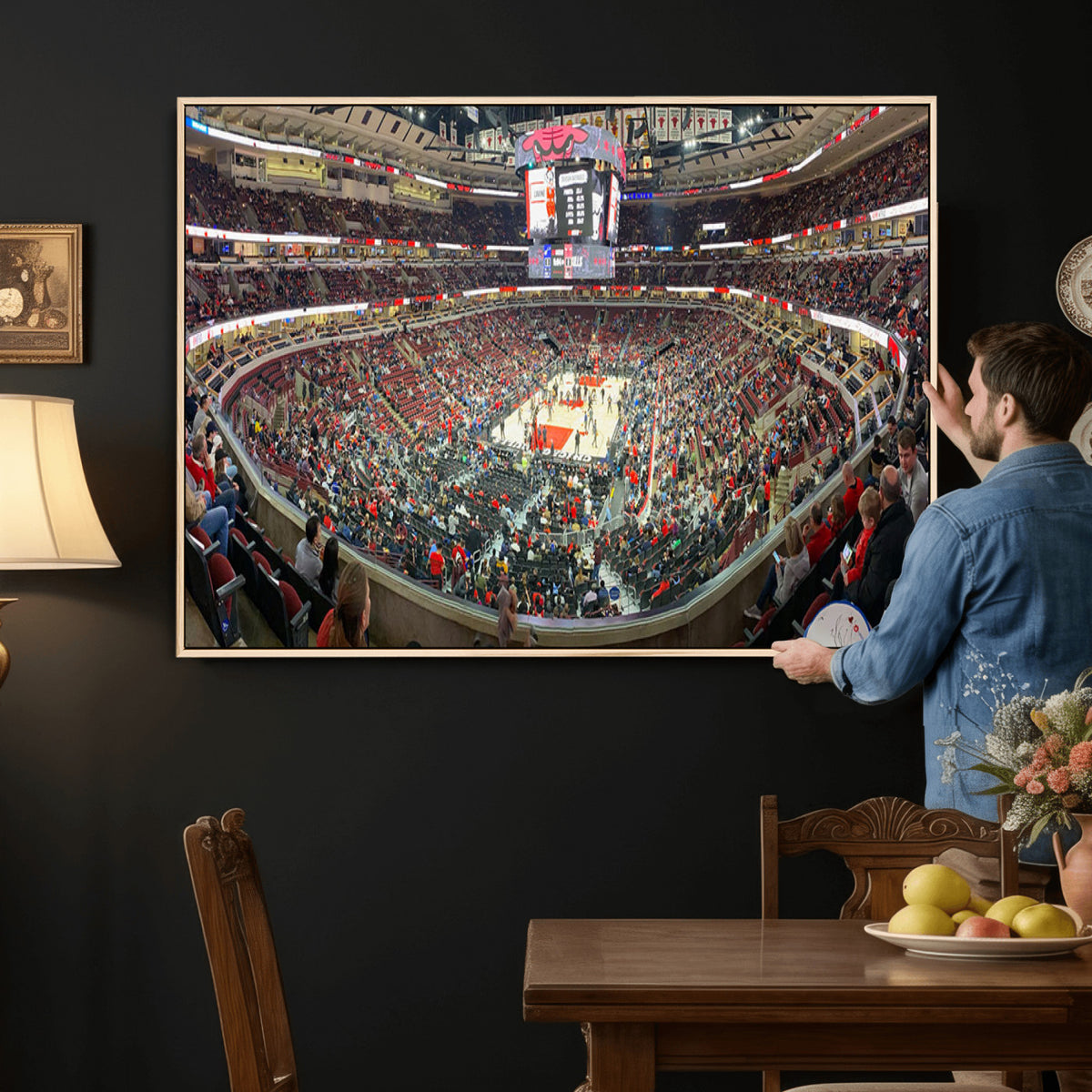 43481-MGV-CV-36X24 - United Center Chicago Bulls Stadium Wall Art Canvas Print