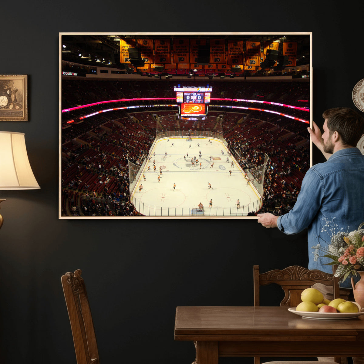 98213-MGV-CV-36X24 - Wachovia Center Prior to Flyers Game Ice Hockey Stadium