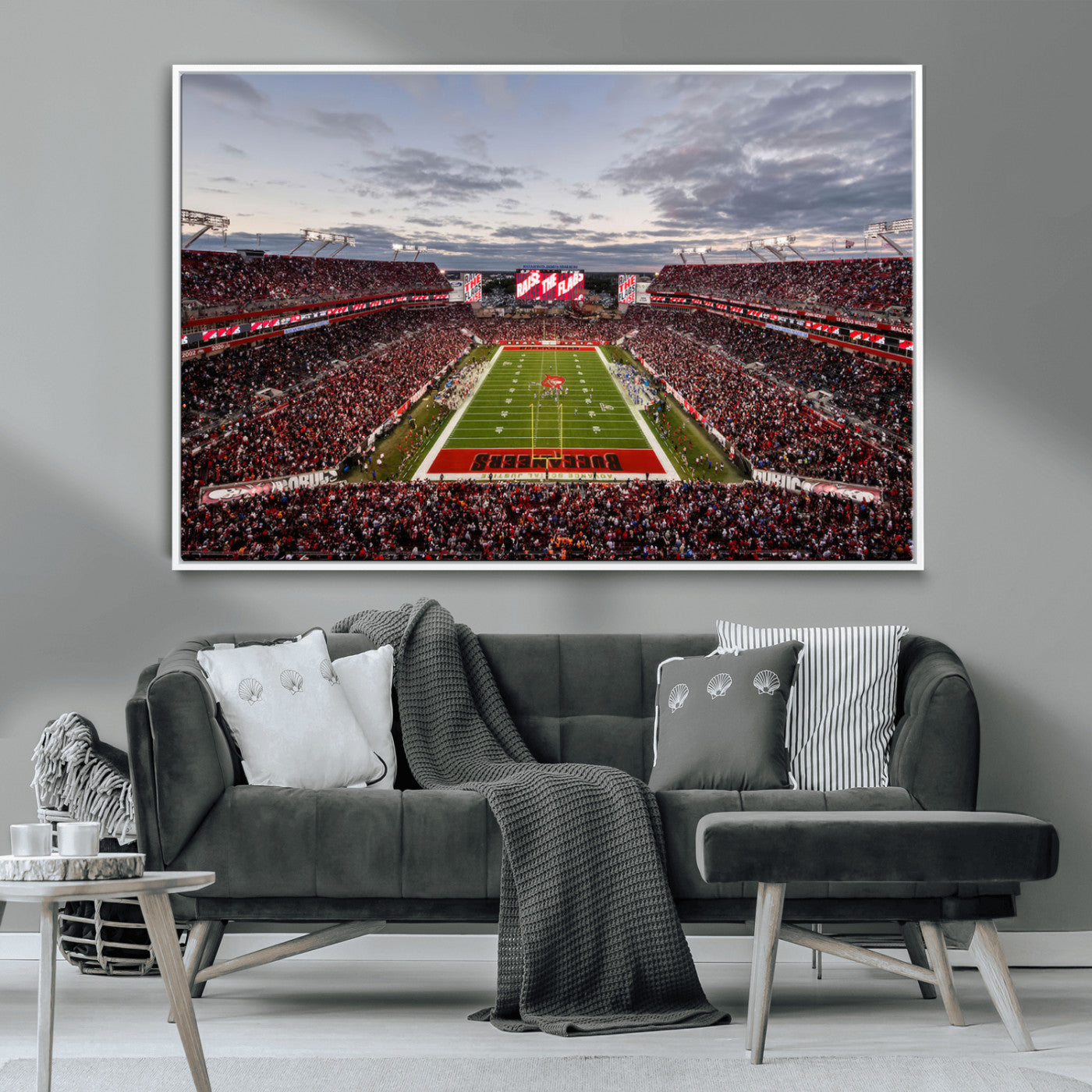 MGV-FC-36X24 - Florida Tampa Raymond James Stadium Wall Art Canvas Print - NFL Football Stadium Print Canvas