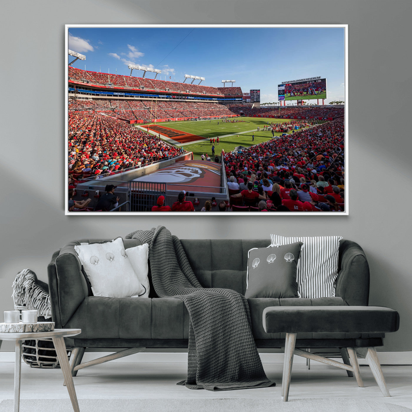 MGV-FC-36X24 - Florida Tampa Raymond James Stadium Wall Art Canvas Print - NFL Football Stadium Print
