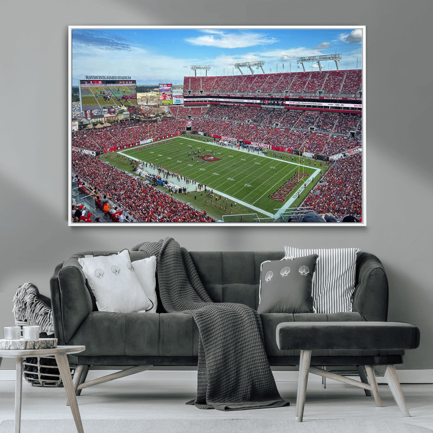 MGV-FC-36X24 - Florida Tampa Raymond James Stadium Wall Art Canvas Print - NFL Football Stadium Print Canvas