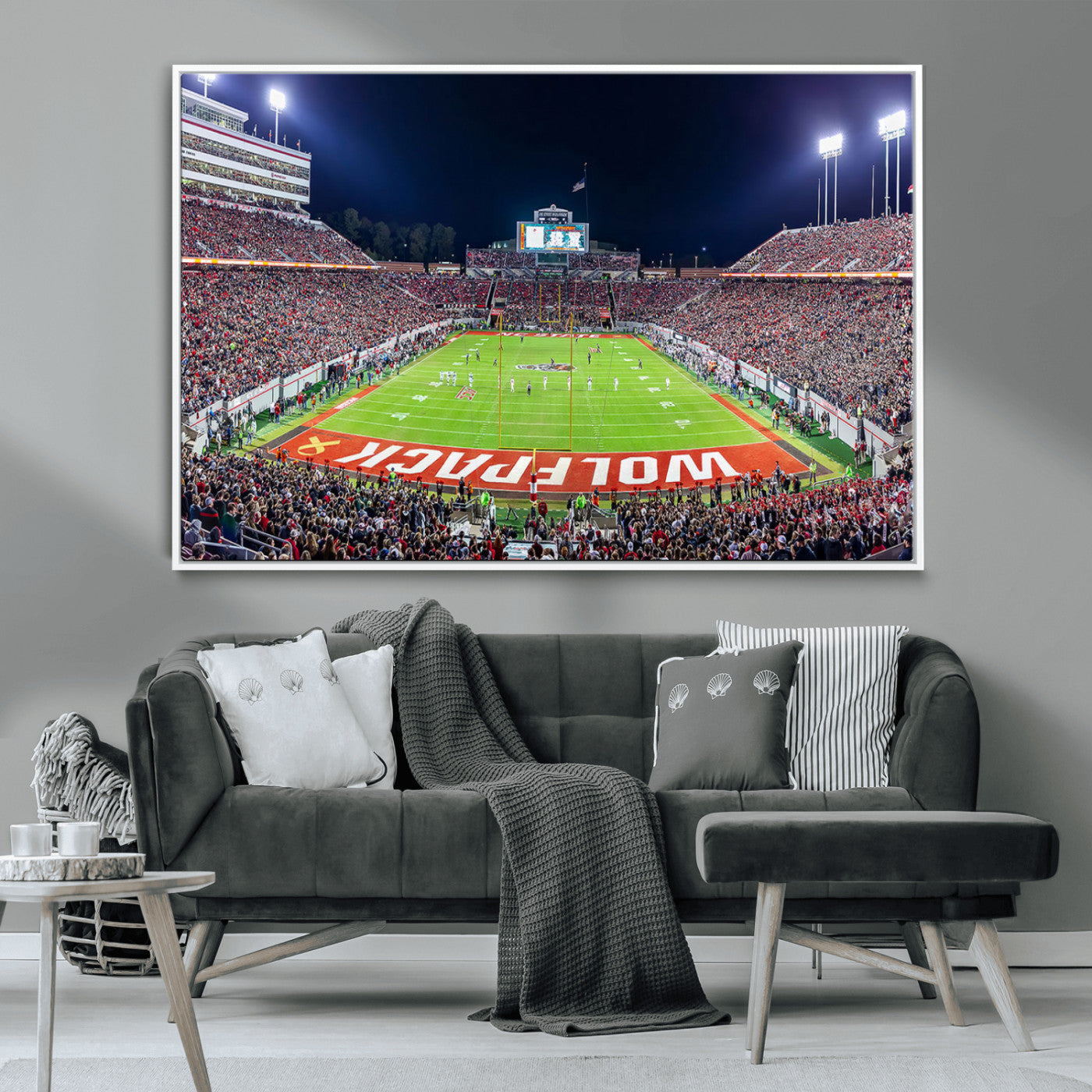 MGV-FC-36X24 - NC State Wolfpack Canvas Print - Raleigh Carter-Finley Stadium Wall Art, Football Team Canvas Print