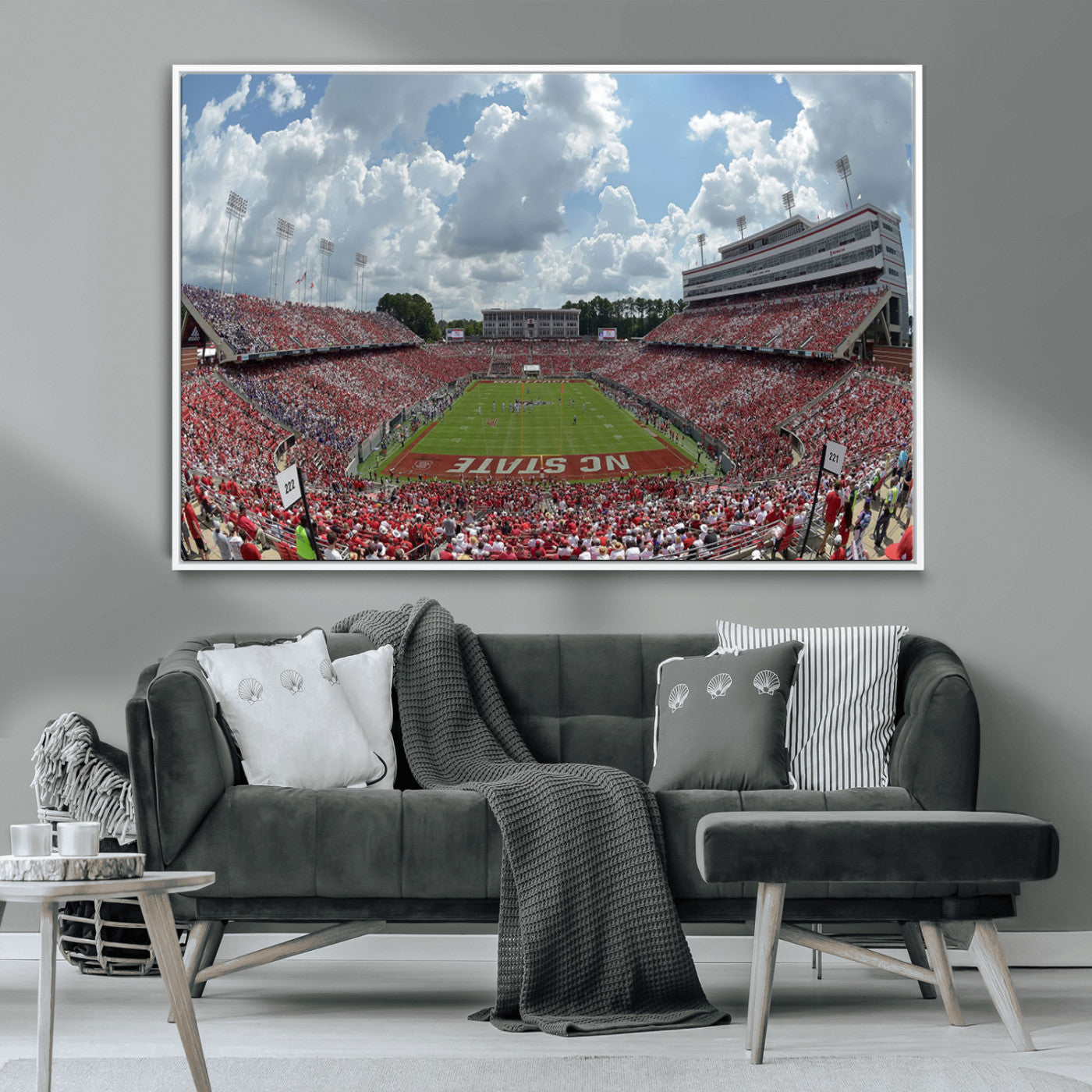 MGV-FC-36X24 - NC State Wolfpack Football Team Print Canvas- Raleigh Carter-Finley Stadium Wall Art Canvas Print