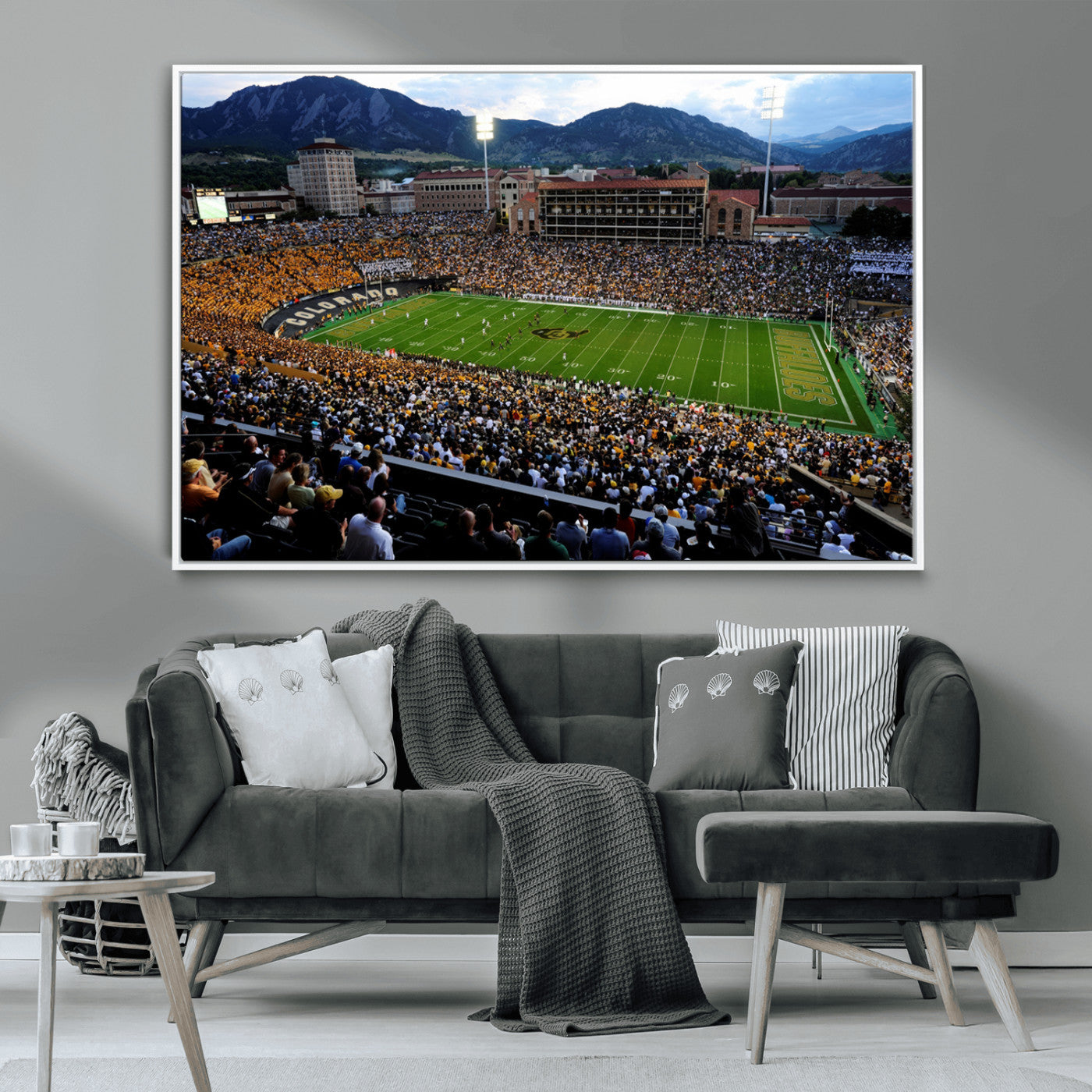 MGV-FC-36X24 - Colorado Buffaloes Canvas Print - Boulder Folsom Field Stadium Wall Art Canvas Print, Football Print