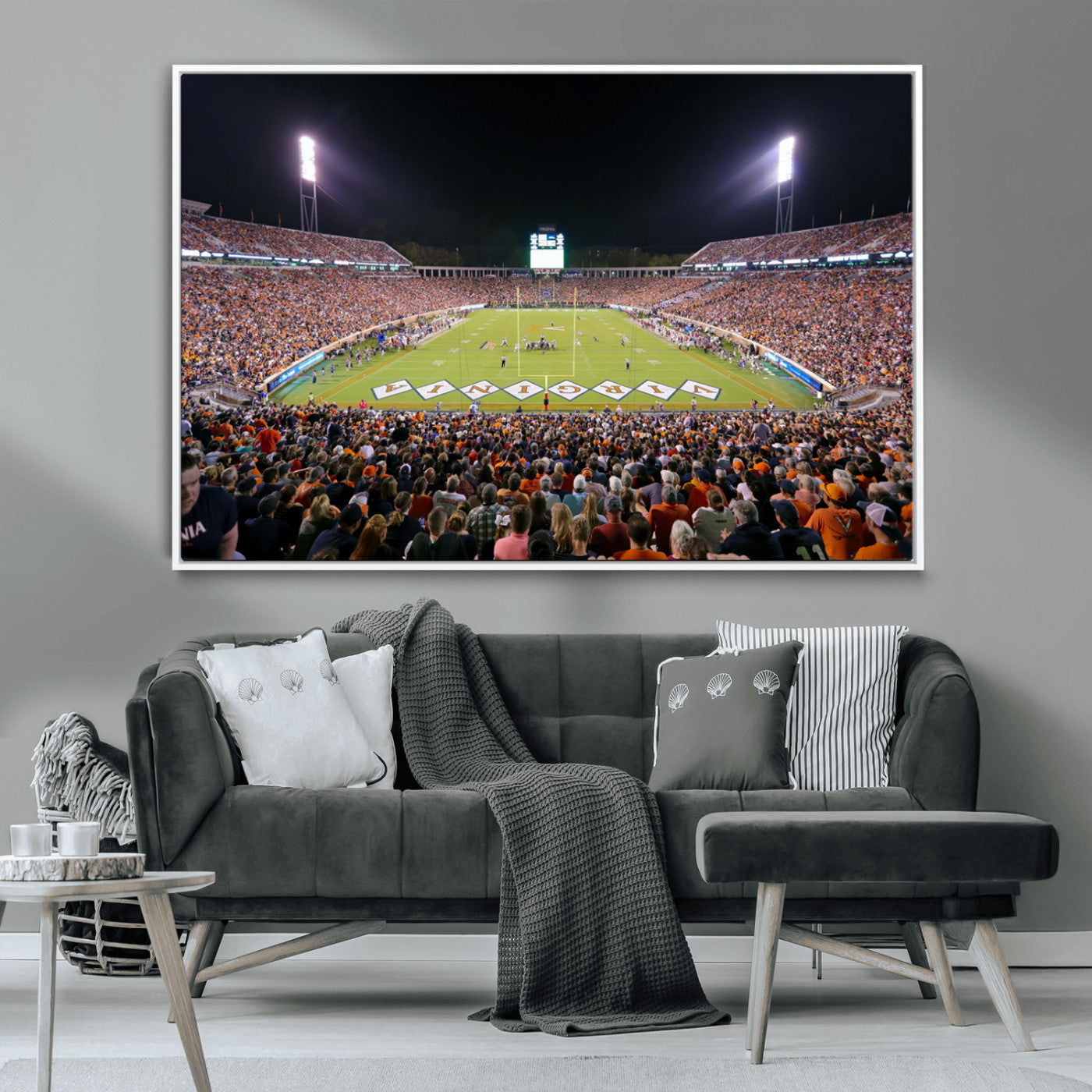 MGV-FC-36X24 - Virginia Cavaliers Football Team Print - Charlottesville Scott Stadium Wall Art Canvas Print