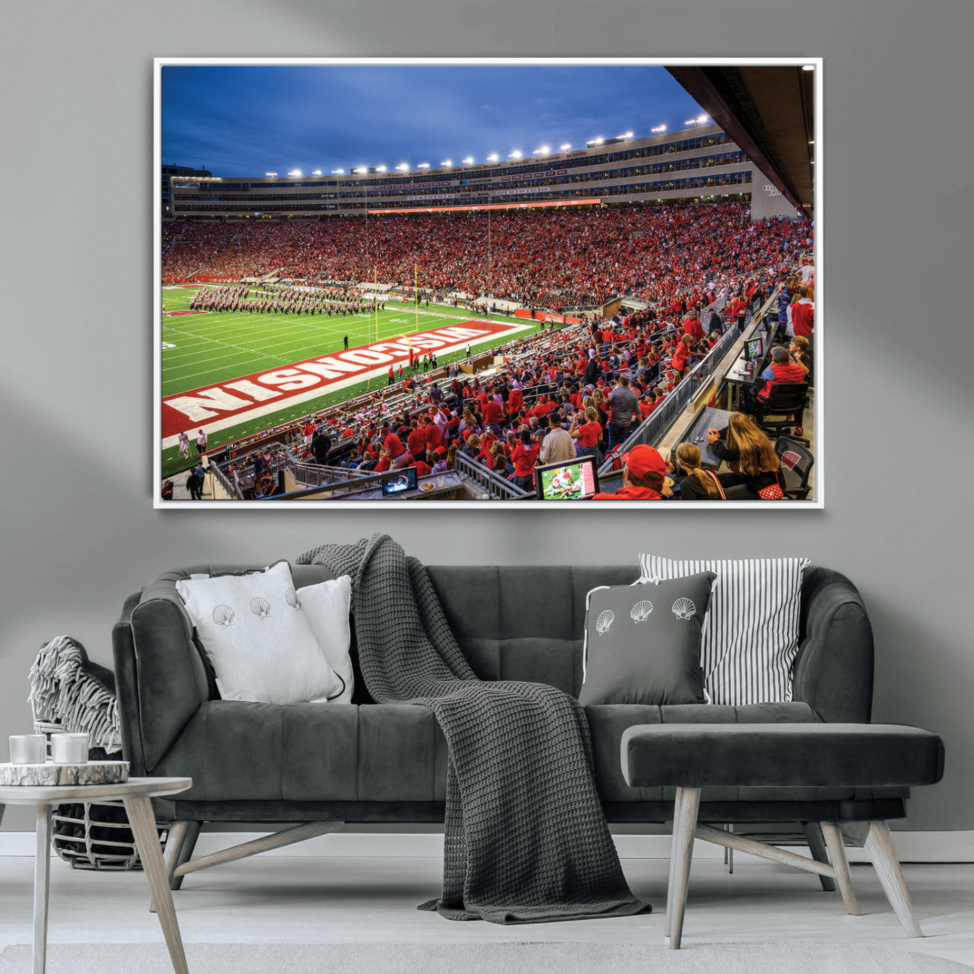 MGV-FC-36X24 - Wisconsin Badgers Football Team Print - Madison Camp Randall Stadium Wall Art, Wisconsin Badgers