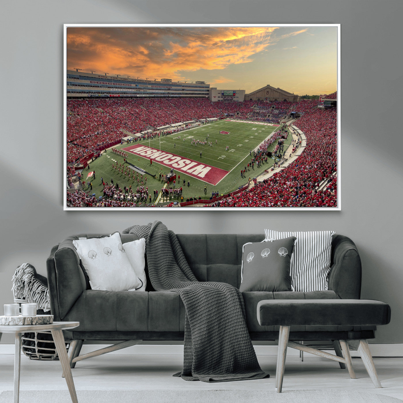 41472-MGV-CV-36X24-Camp Randall Stadium Wisconsin Badgers Large Wall Art Canvas Print | College Football Stadium Wall