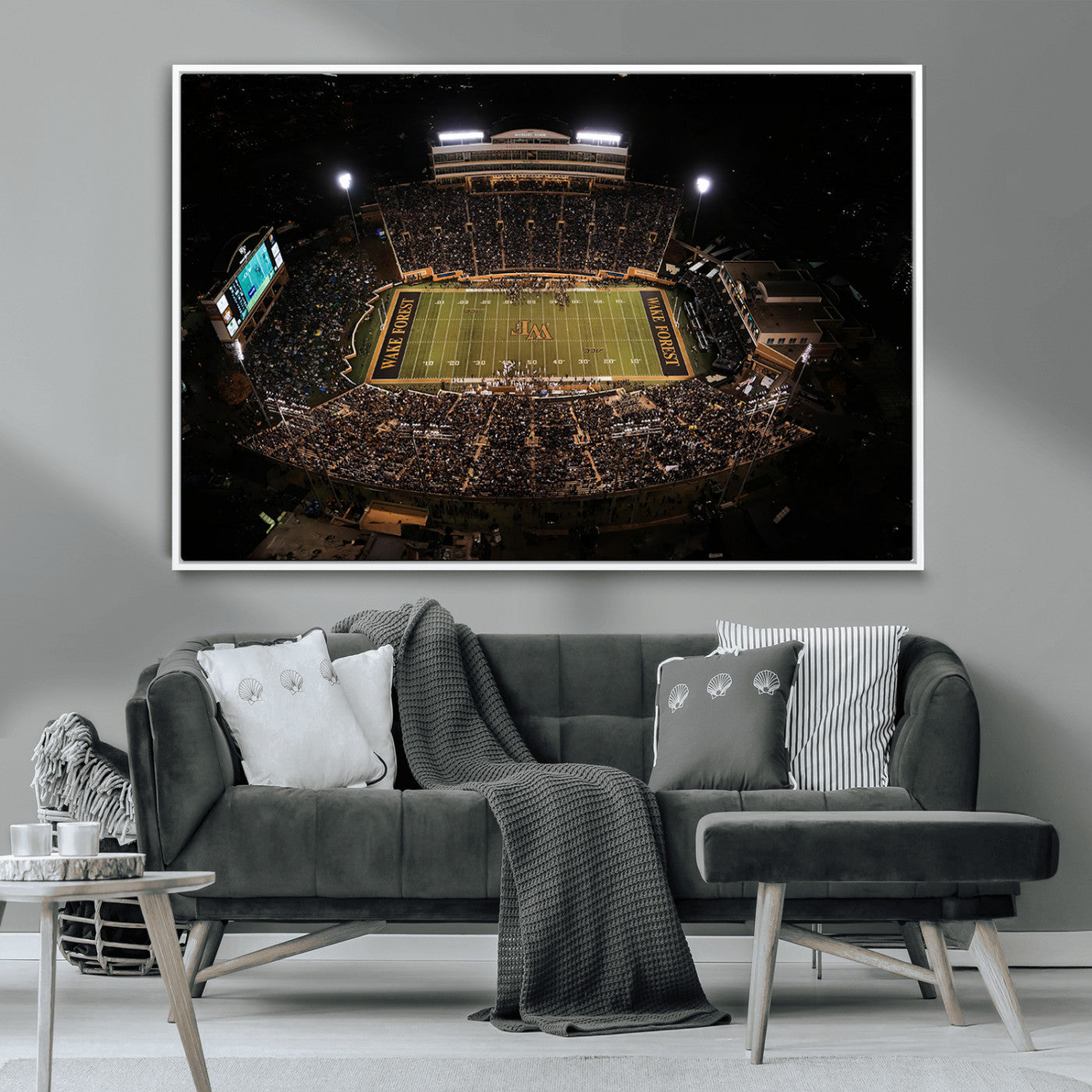 MGV-FC-36X24 - Wake Forest University Demon Deacons Canvas Printi, Football Team Print - Winston-Salem Allegacy