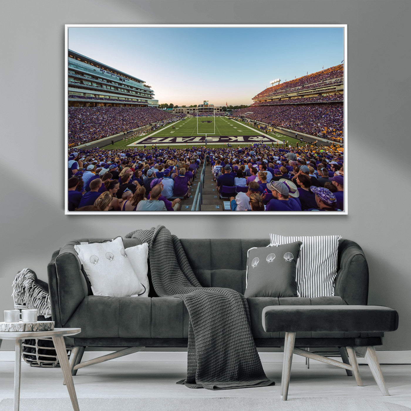 MGV-FC-36X24 - Kansas State University Wildcats Football Team Print - Manhattan Bill Snyder Family Football Stadium