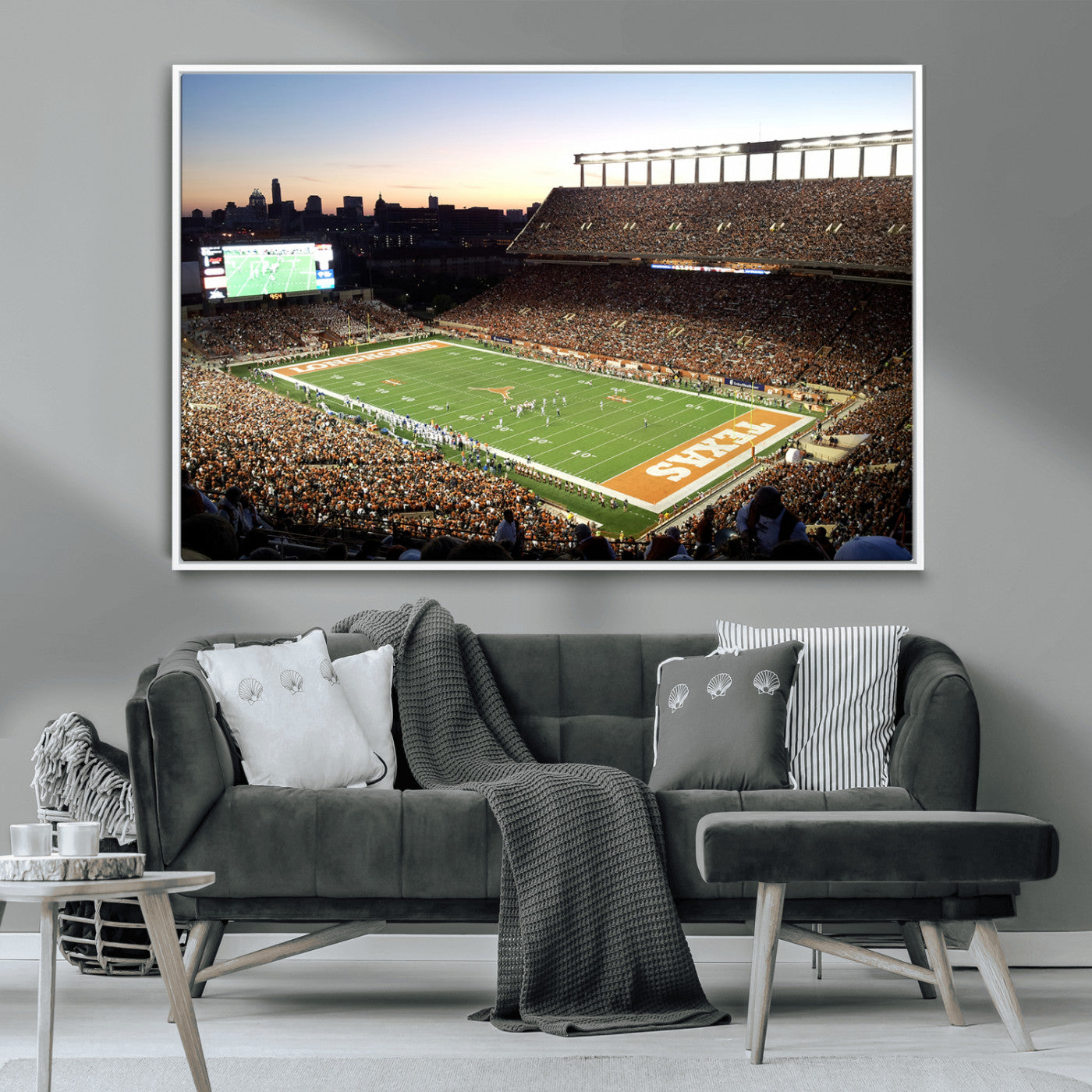 MGV-FC-36X24 - Darrell K Royal-Texas Memorial Stadium Canvas Wall Art - Texas Longhorns Football Match