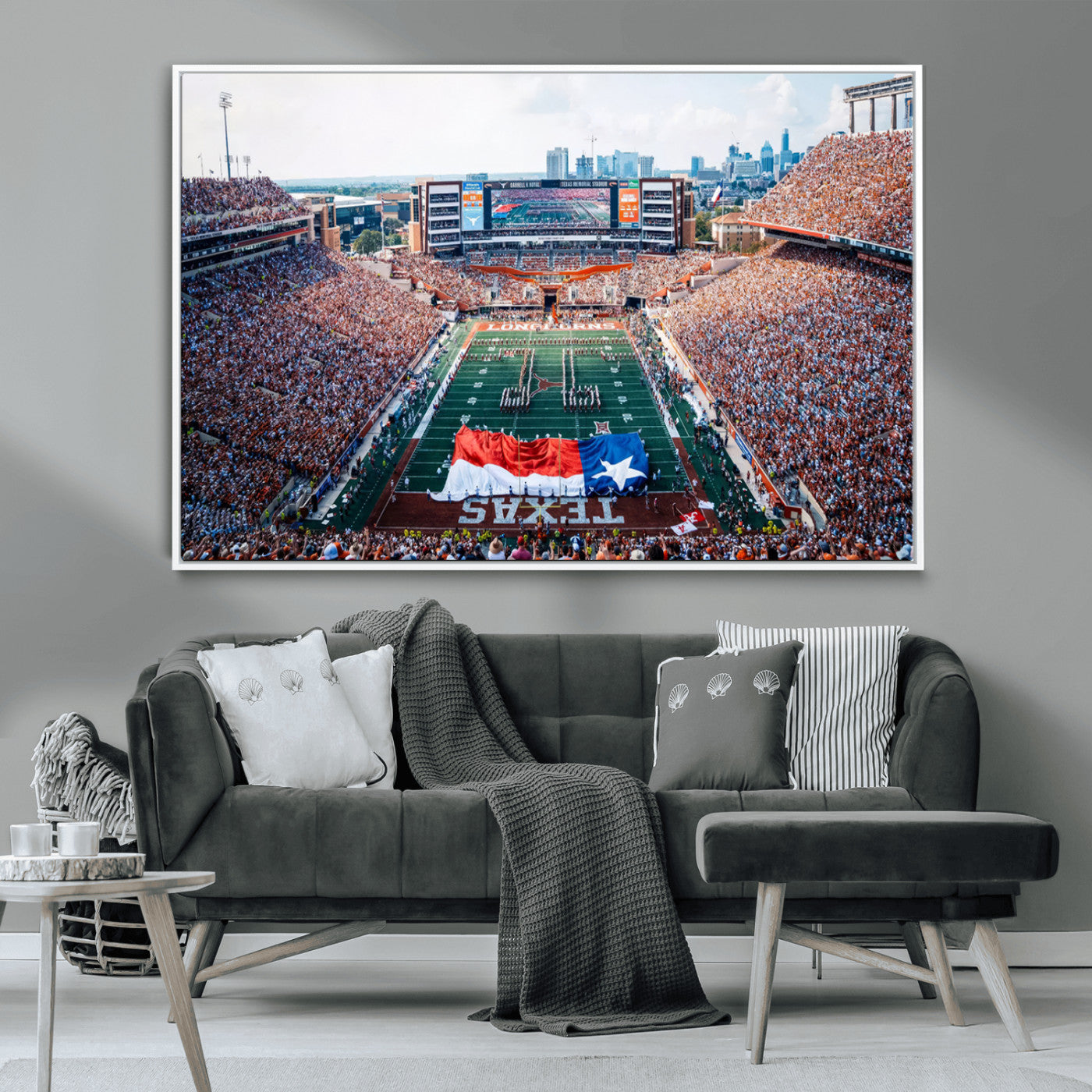MGV-FC-36X24 - University of Texas Longhorns Football Team Canvas Print - Austin Darrell K Royal-Texas Memorial