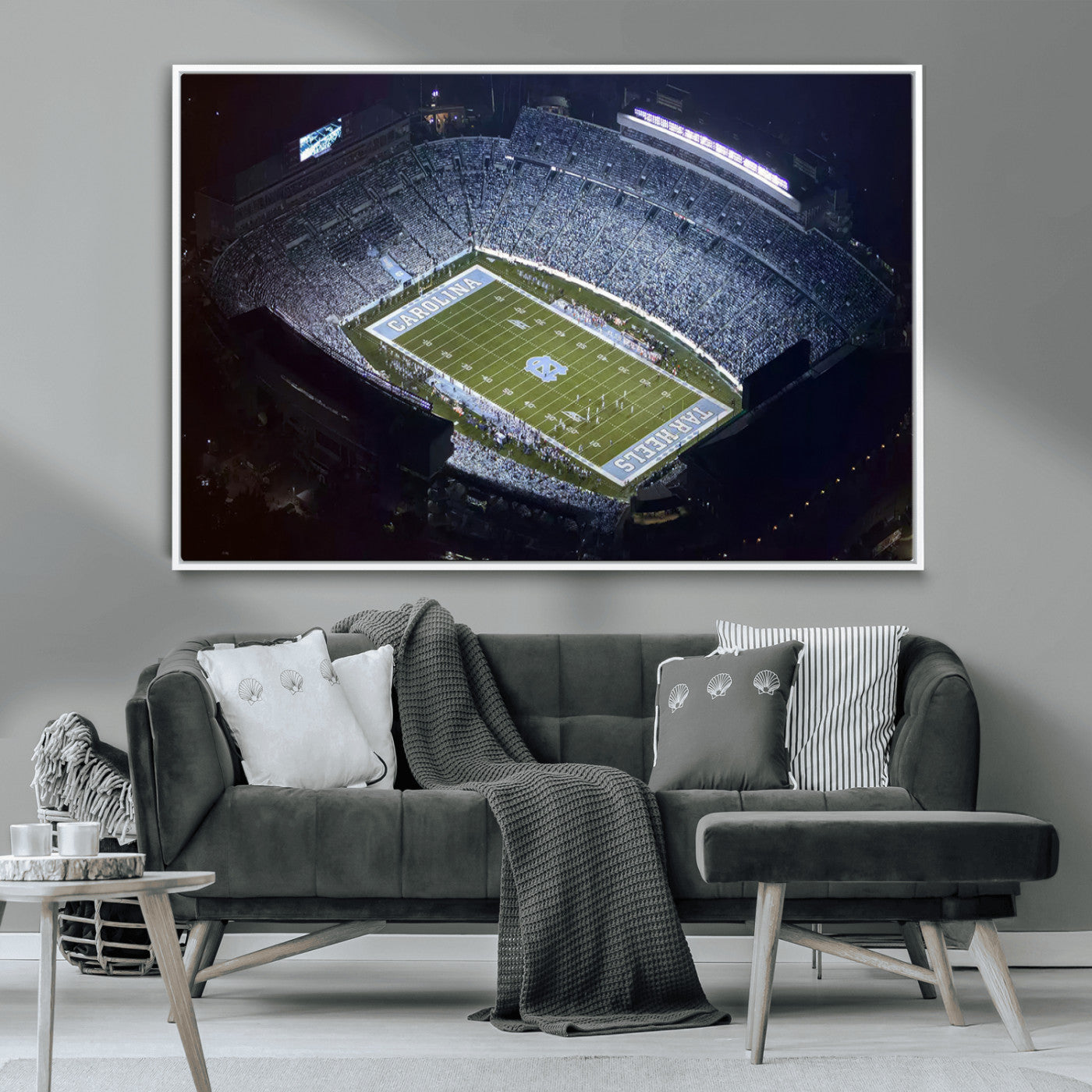 MGV-FC-36X24 - University of North Carolina Tar Heels Football Team Print - Chapel Hill Kenan Memorial Stadium