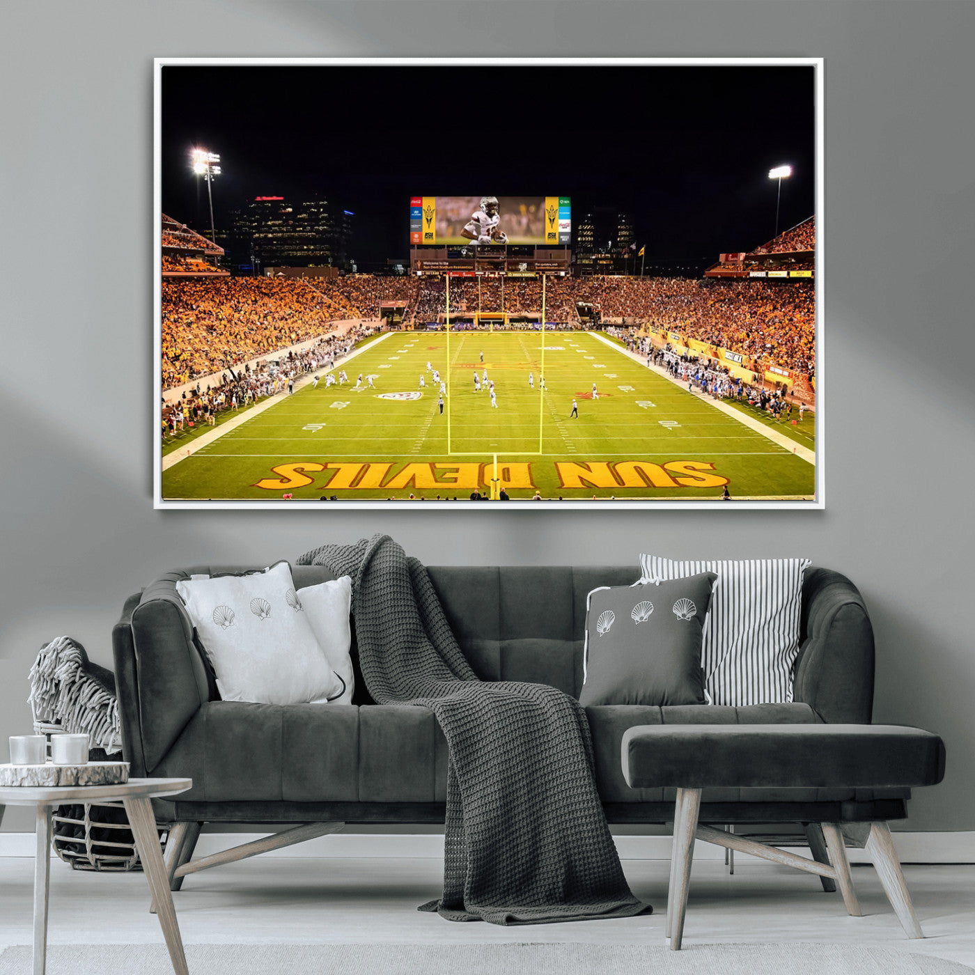 MGV-FC-36X24 - ASU Sun Devils Football Team Print - Phoenix Mountain America Stadium Canvas Print