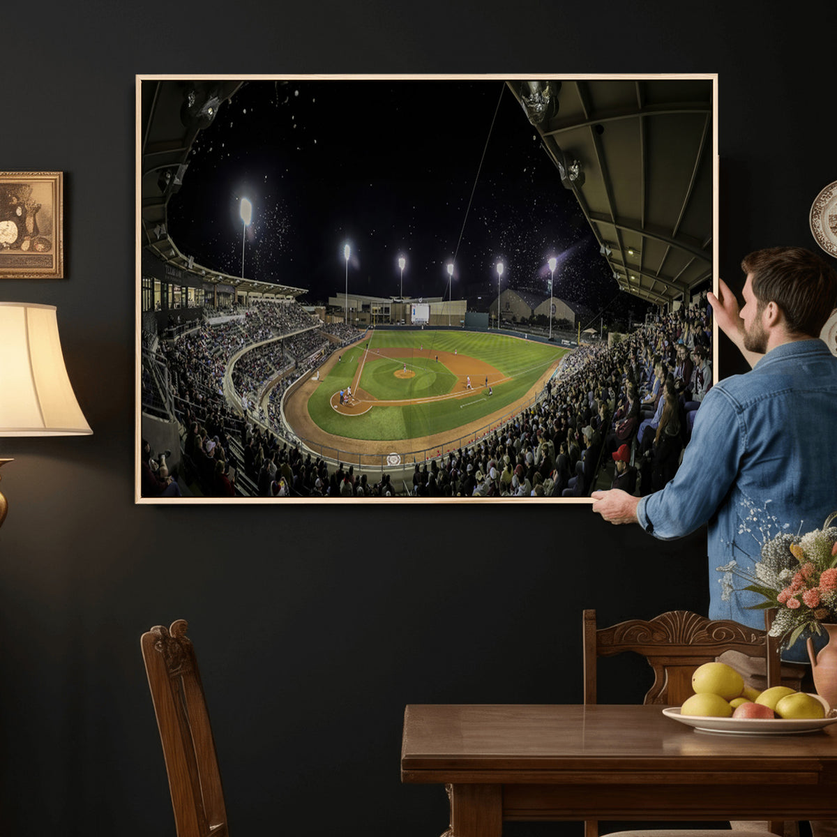 10262-MGV-CV-36X24 - Olsen Field at Blue Bell Park - Texas A&M Aggies Baseball Stadium Wall Art Canvas Print