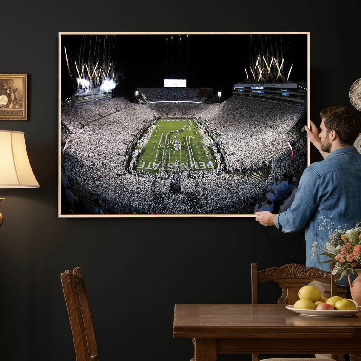 84537-MGV-CV-36X24 - Penn State Beaver Stadium Canvas Wall Art - Nittany Lions Football Print