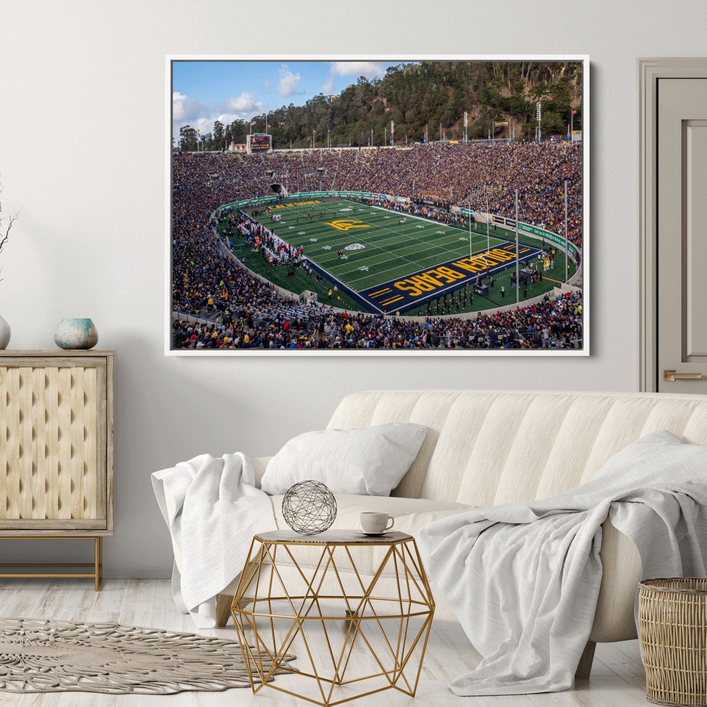 38054-MGV-CV-36X24-University of California Golden Bears Football Team Print - Berkeley California Memorial Stadium Art Canvas Print