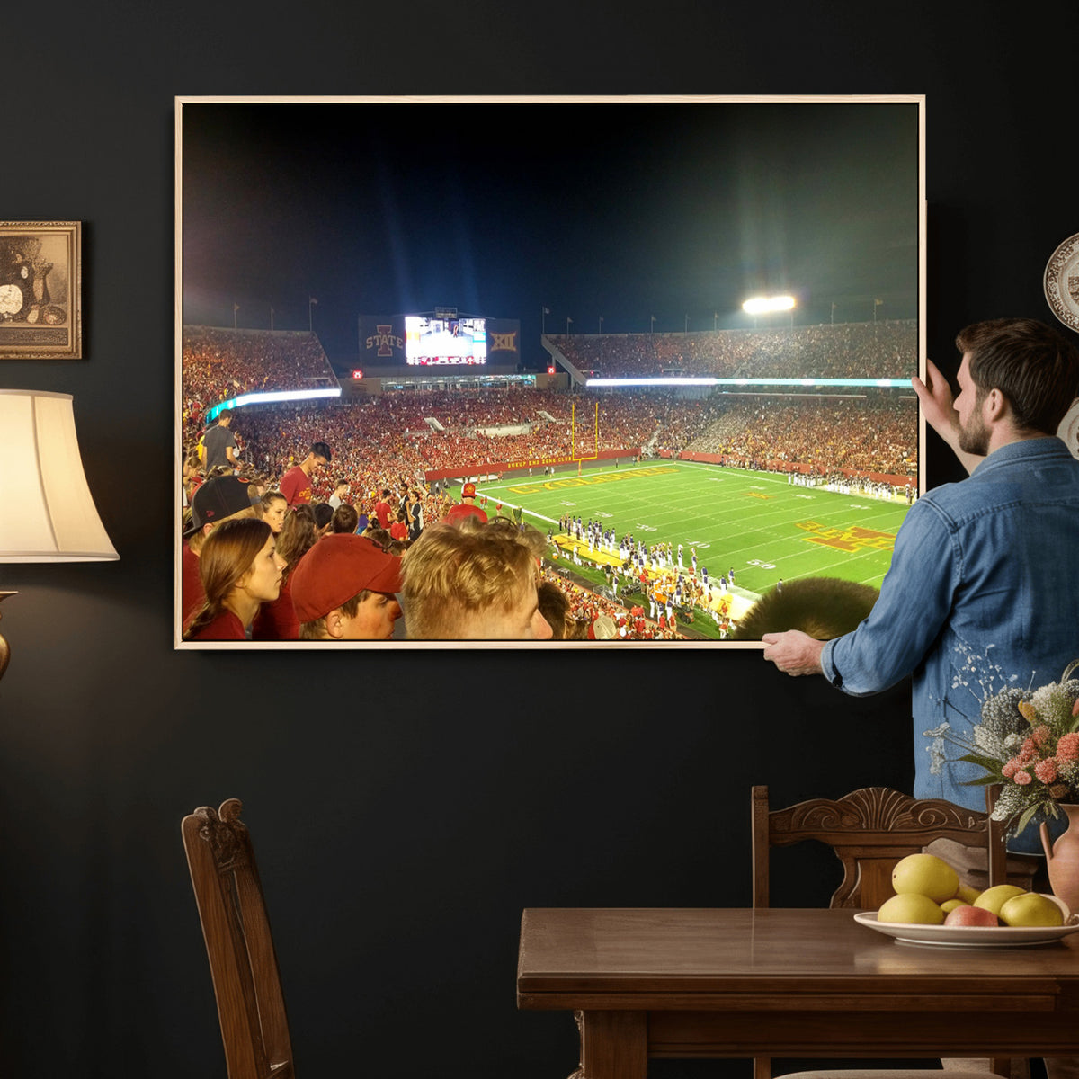 94319-MGV-CV-36X24 - Iowa State University Cyclones Art Print, Jack Trice Stadium Ames