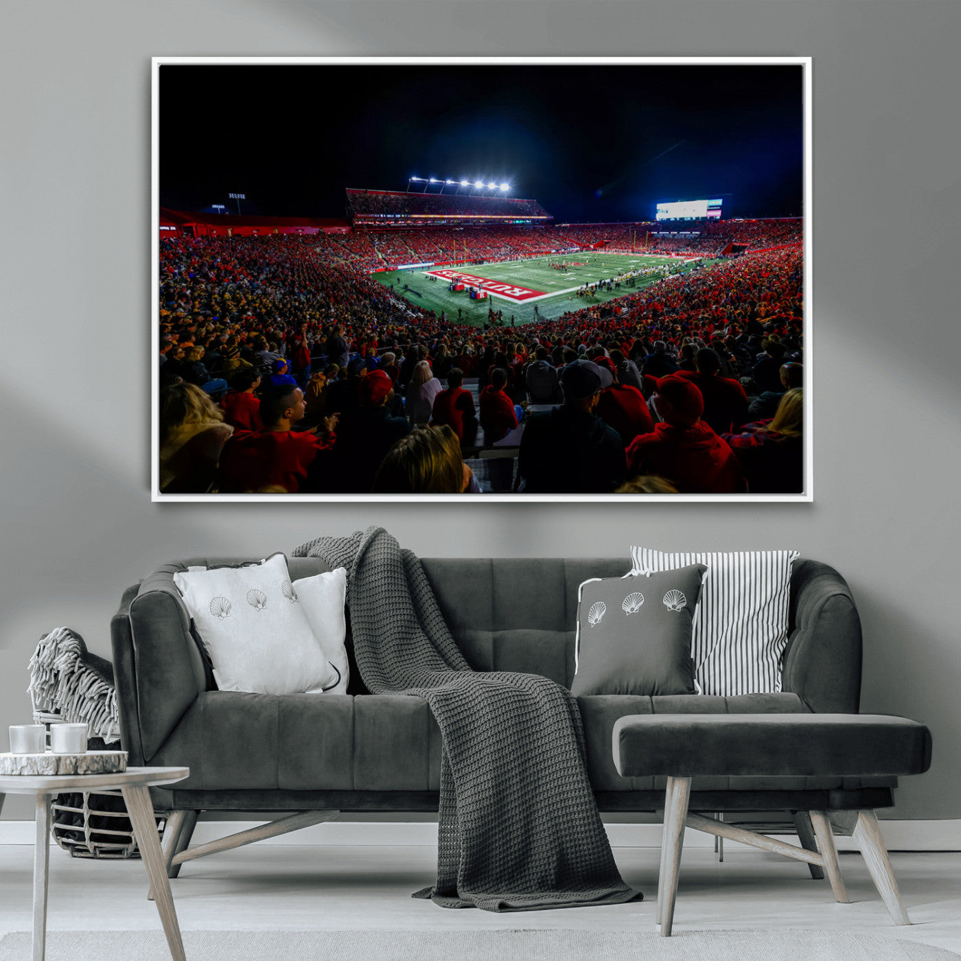 MGV-FC-36X24 - Rutgers Scarlet Knights Football Team Print - SHI Stadium, Piscataway Wall Art Canvas Print