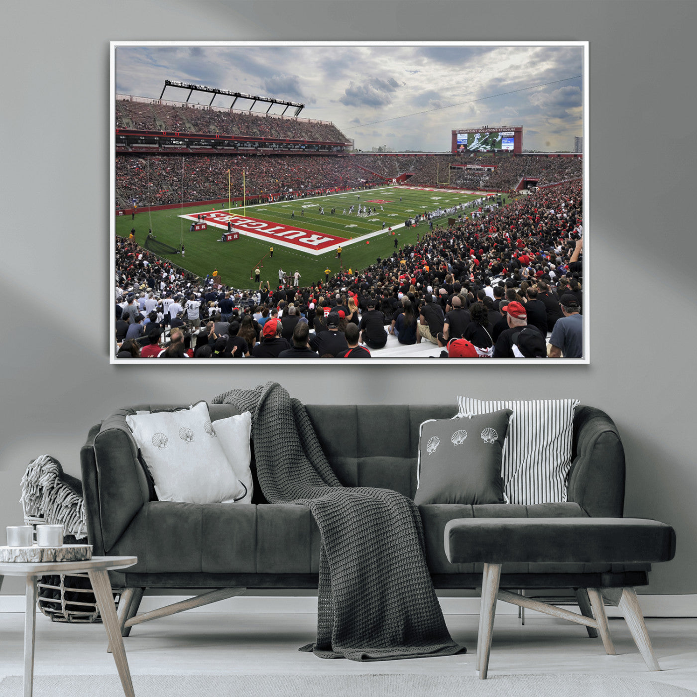 MGV-FC-36X24 - Rutgers Scarlet Knights Football Team Print - SHI Stadium, Piscataway Wall Art Canvas Print