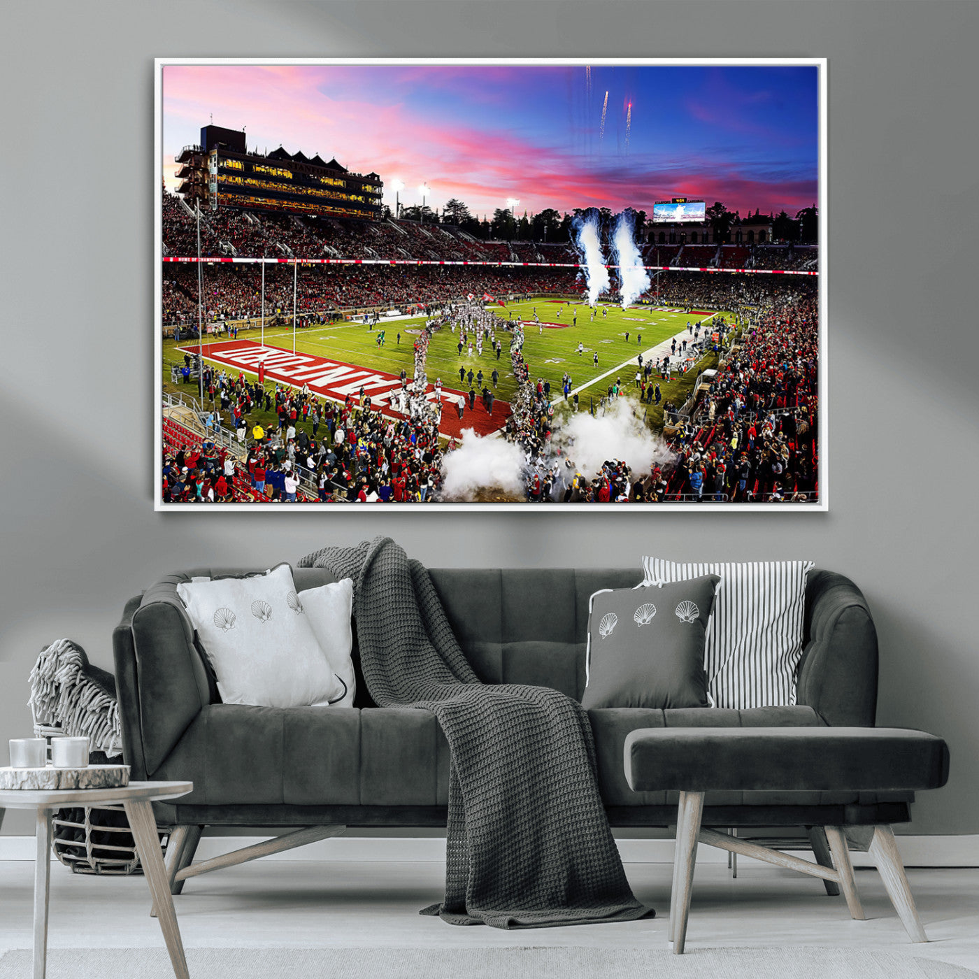 MGV-FC-36X24 - Stanford University Cardinal Football Team Print - Stanford Stadium Wall Art Canvas Print
