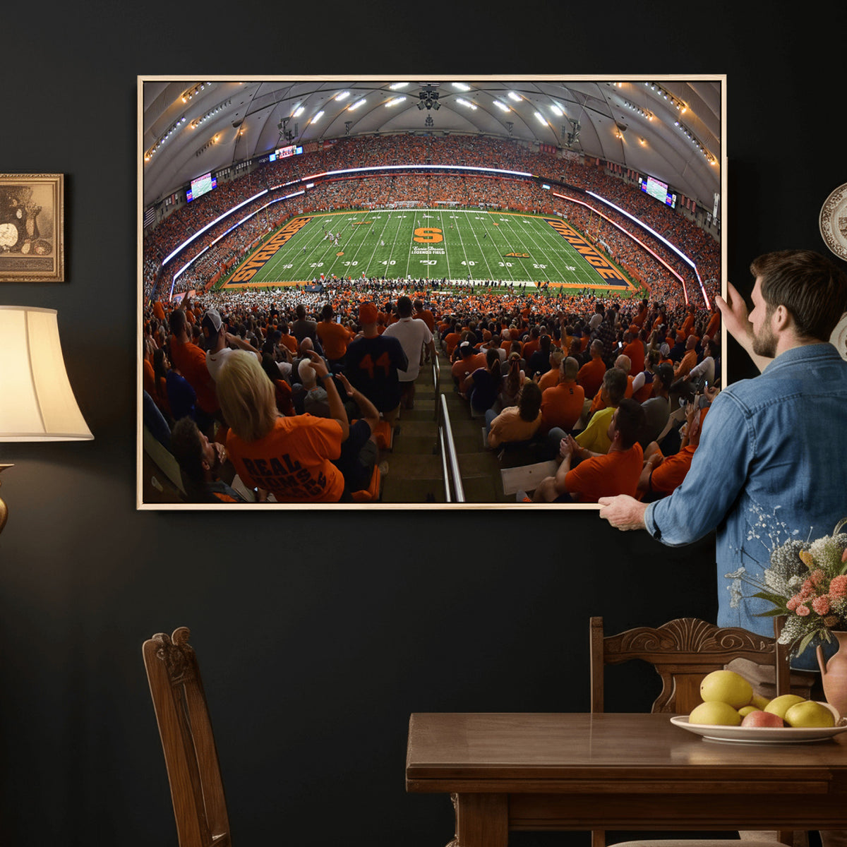 43291-MGV-CV-36X24 - Syracuse University Orange Football Canvas Print, Football Team Print - Syracuse JMA Wireless Dome