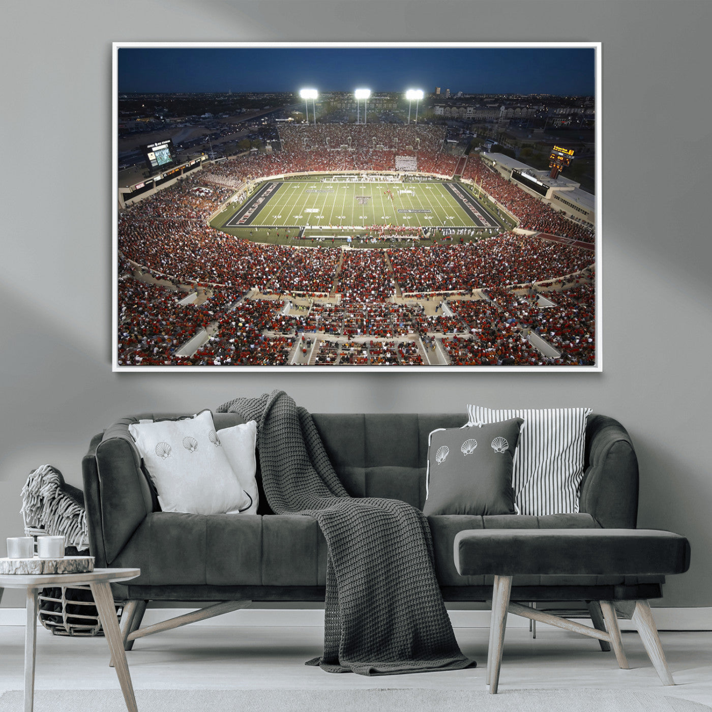 MGV-FC-36X24 - Texas Tech Red Raiders Football Team Print - Lubbock Jones AT&T Stadium Wall Art Canvas Print