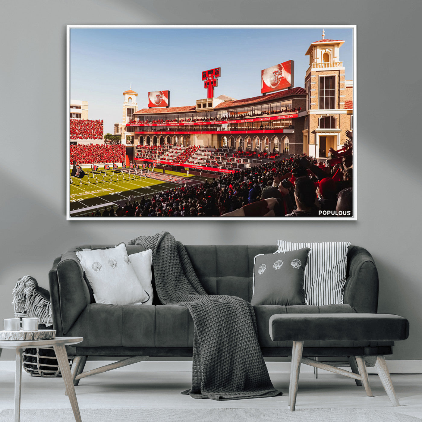 MGV-FC-36X24 - Jones AT&T Stadium Texas Tech Red Raiders Wall Art | Large Att Stadium Canvas Print | College