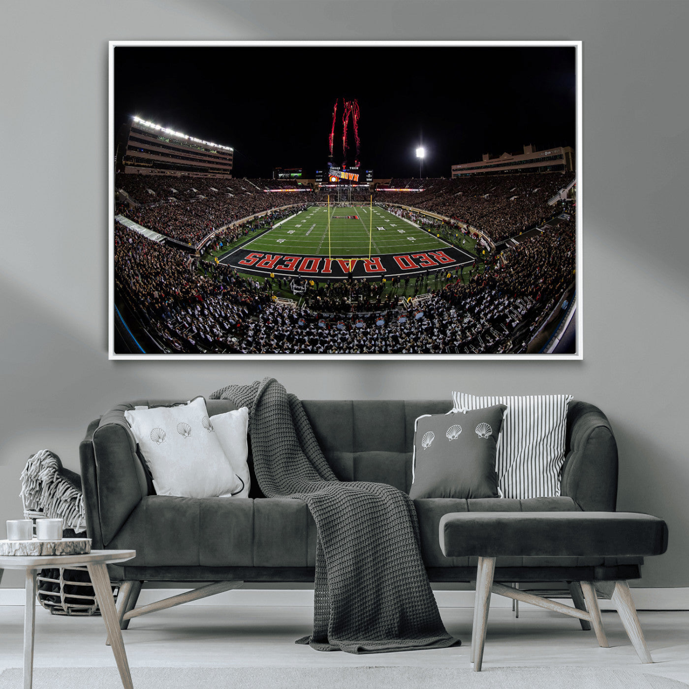 MGV-FC-36X24 - Framed Texas Tech Red Raiders Stadium Canvas, Texas Tech Red Raiders Football Team Print - Lubbock