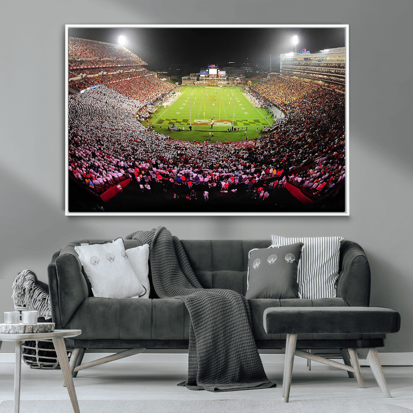 MGV-FC-36X24 - University of Maryland Terrapins Football Team Print - College Park SECU Stadium Wall Art Canvas
