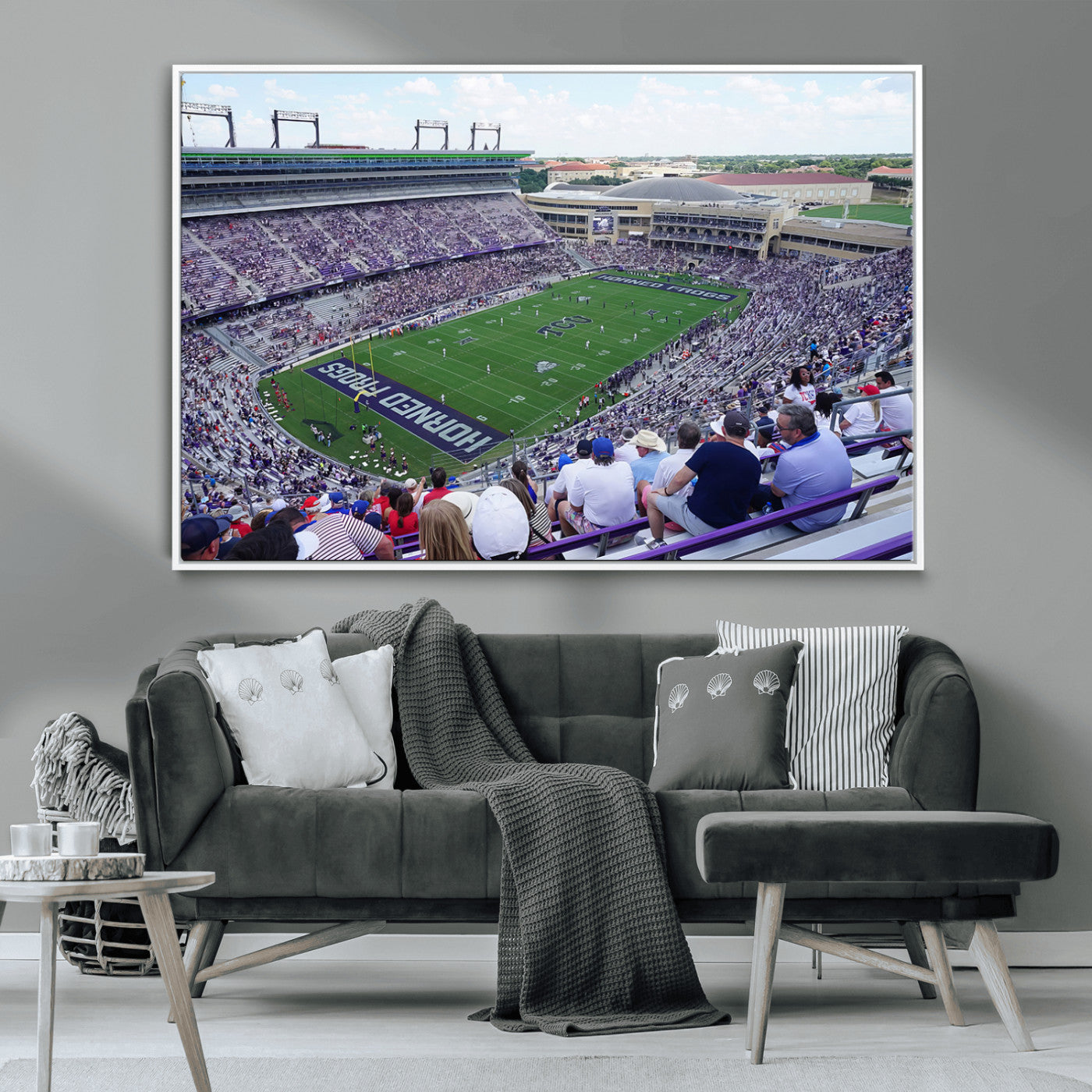 MGV-FC-36X24 - The Texas Christian University TCU Horned Frogs Football Team Print - Fort Worth Amon G. Carter
