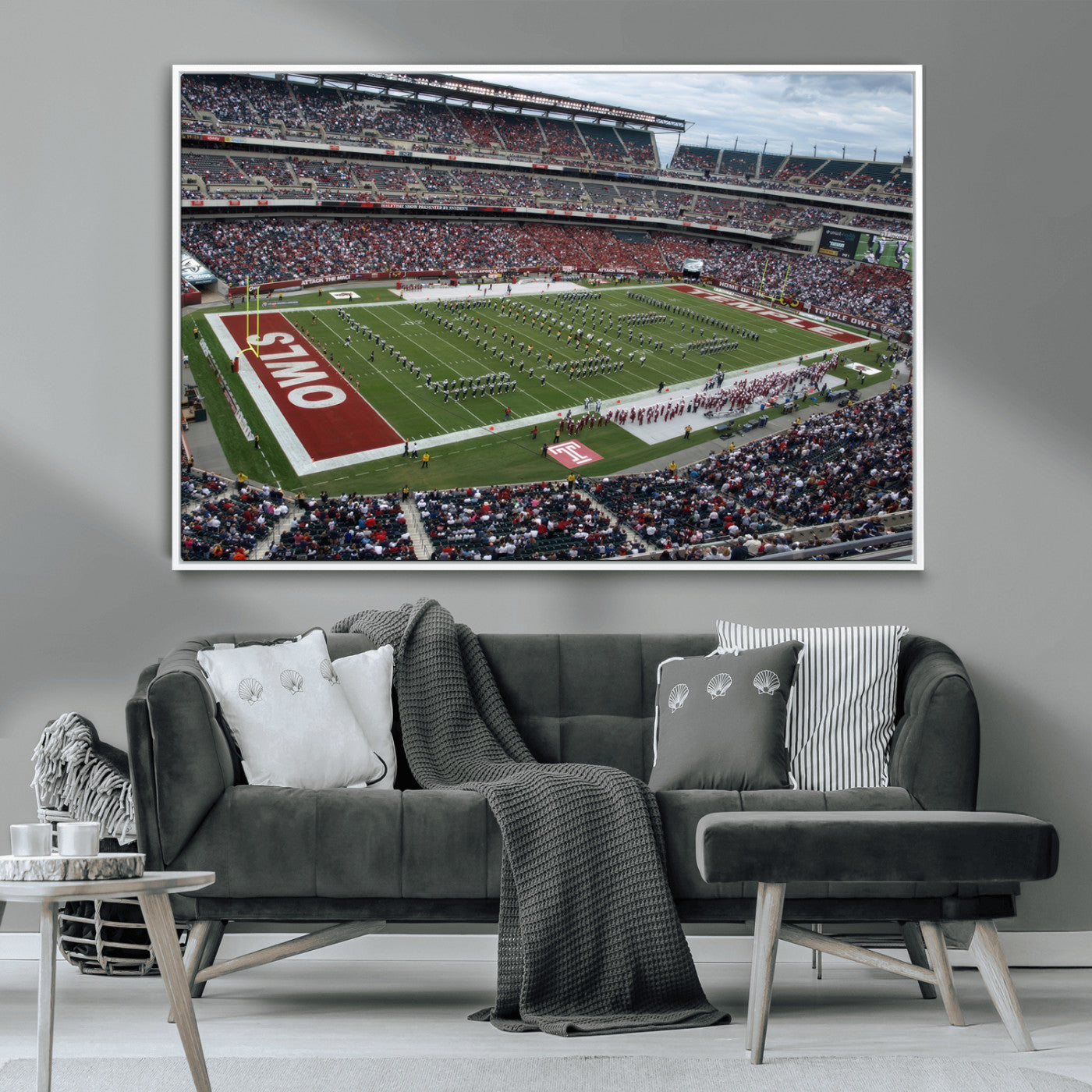 MGV-FC-36X24 - The Temple University Owls Athletics Team Print - Philadelphia Lincoln Financial Field Stadium Wall