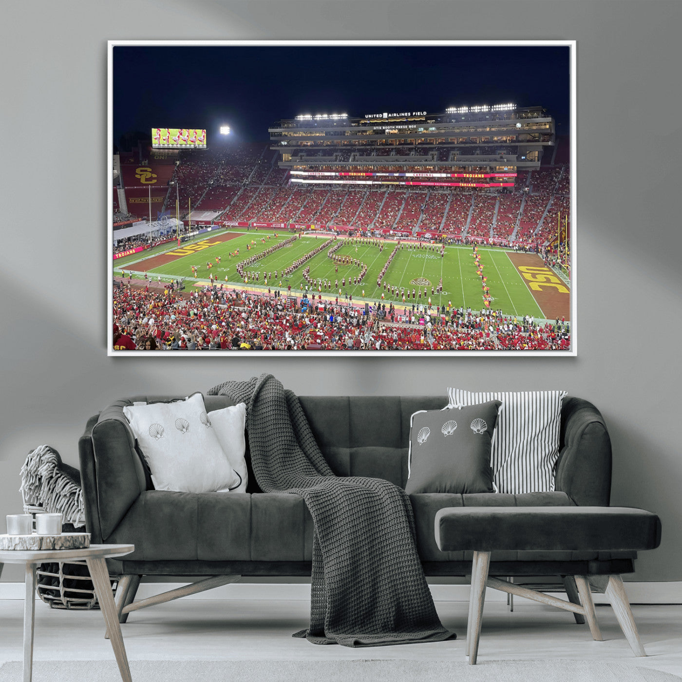 MGV-FC-36X24 - The University of Southern California USC Trojans Football Team Print - Los Angeles Memorial