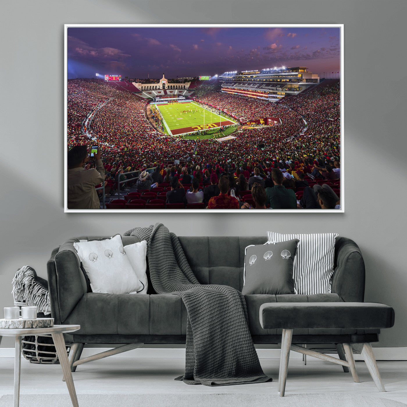 MGV-FC-36X24 - The University of Southern California USC Trojans Football Team Print - Los Angeles Memorial