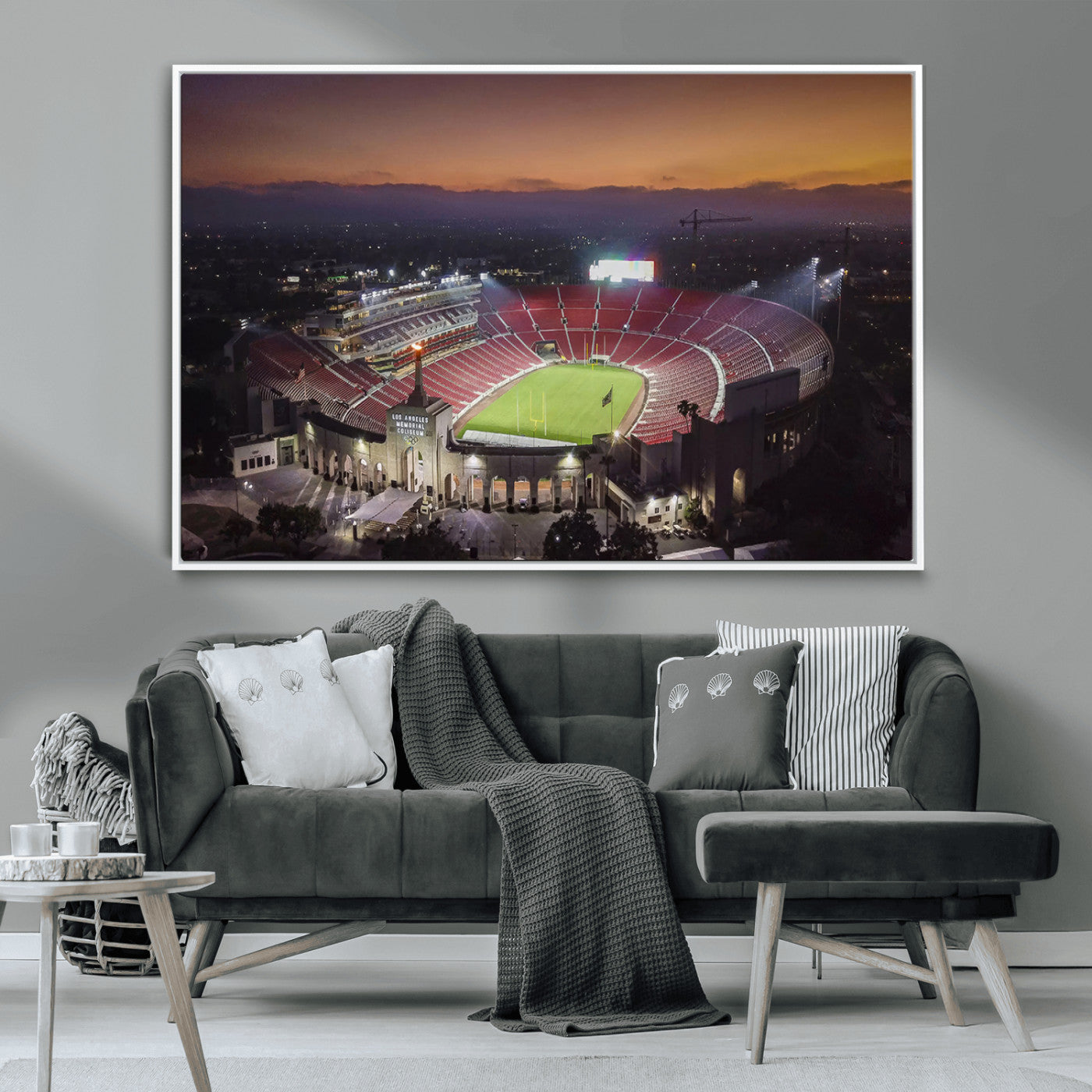 MGV-FC-36X24 - The University of Southern California USC Trojans Football Team Print - Los Angeles Memorial