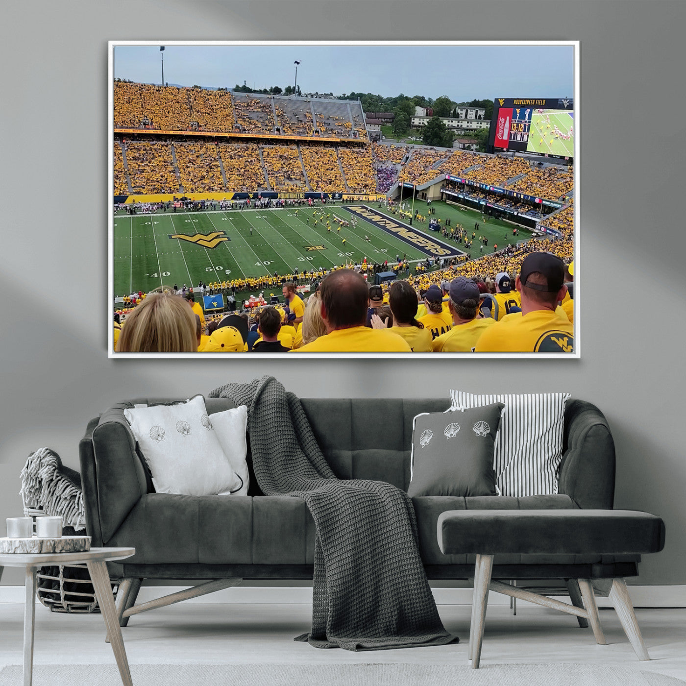 MGV-FC-36X24 - Puskar Stadium Canvas Print Wall Art - Morgantown Print - West Virginia University Mountaineers