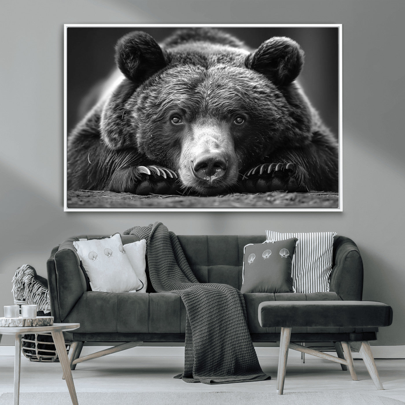 MGV-FC-36X24 - Resting Grizzly 399 Bear Canvas Print | Ready to Hang Wall Art | Rustic Cabin & Farmhouse Decor |
