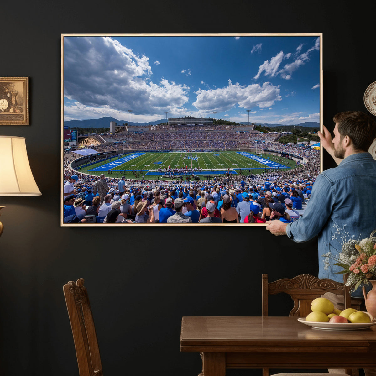 59281-MGV-CV-36X24 - Air Force Falcons Football Team Print, Colorado Springs