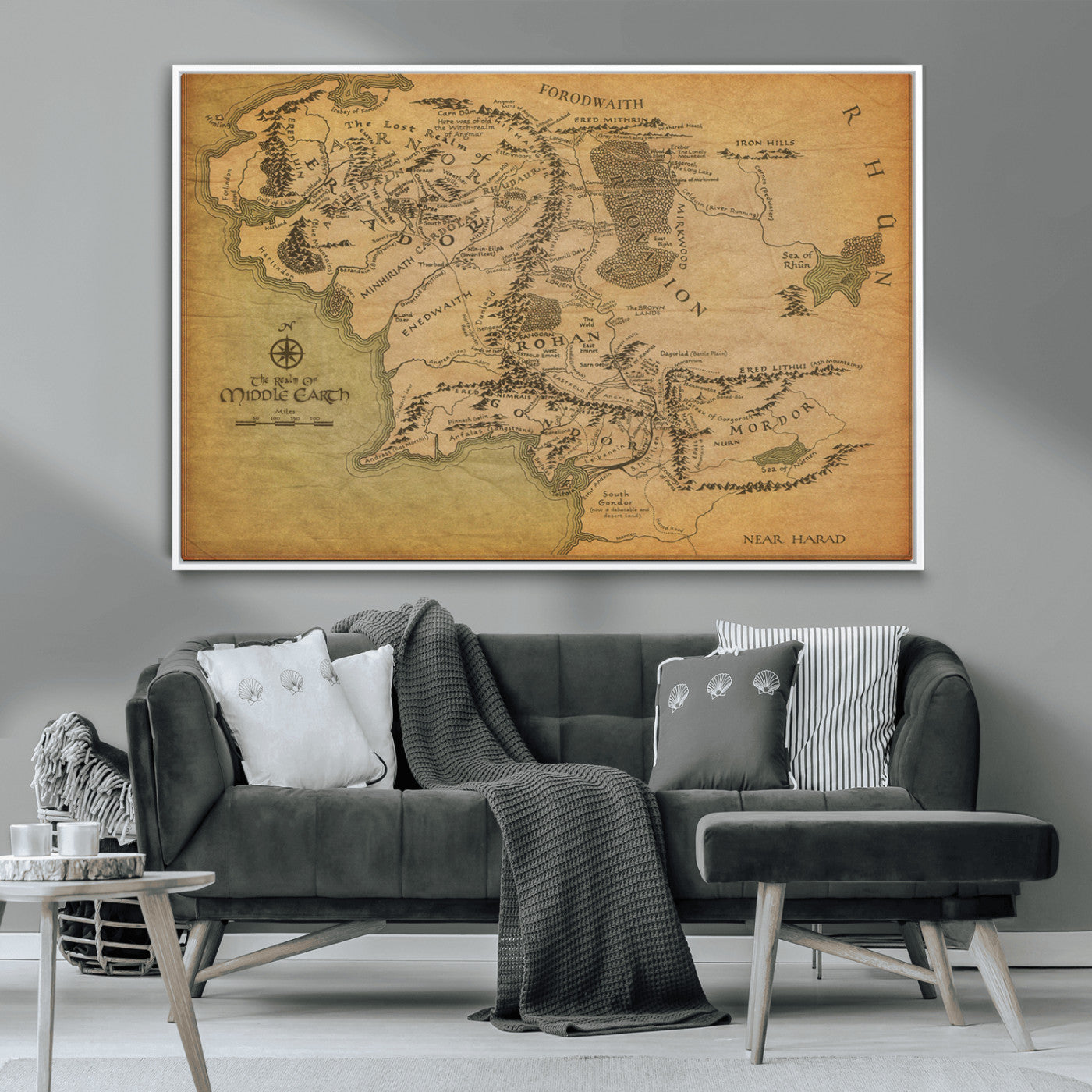 MGV-FC-36X24 - Push Pin World Map Canvas Print – Framed Wall Art for Couples to Track Their Travels – Anniversary