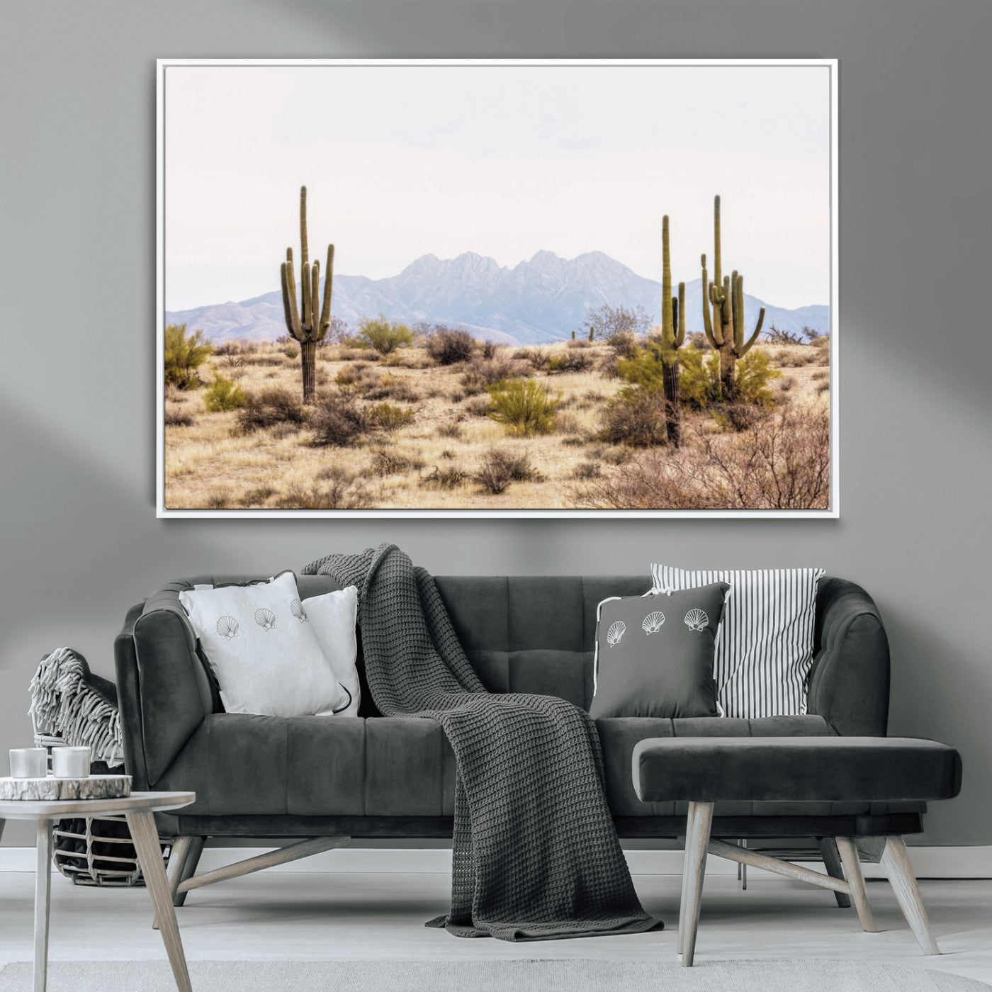 MGV-FC-36X24 - Arizona Desert Wall Art Print | Arizona Desert Canvas Print with Saguaro Cacti | Southwestern