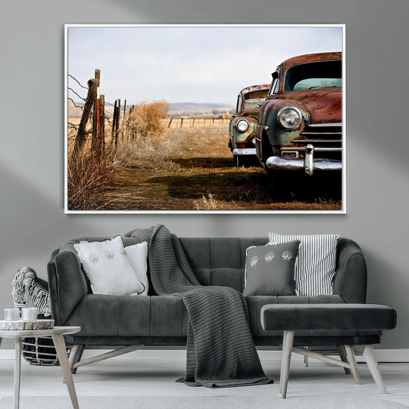 -Classic Cars Vintage Wall Art Canvas Print