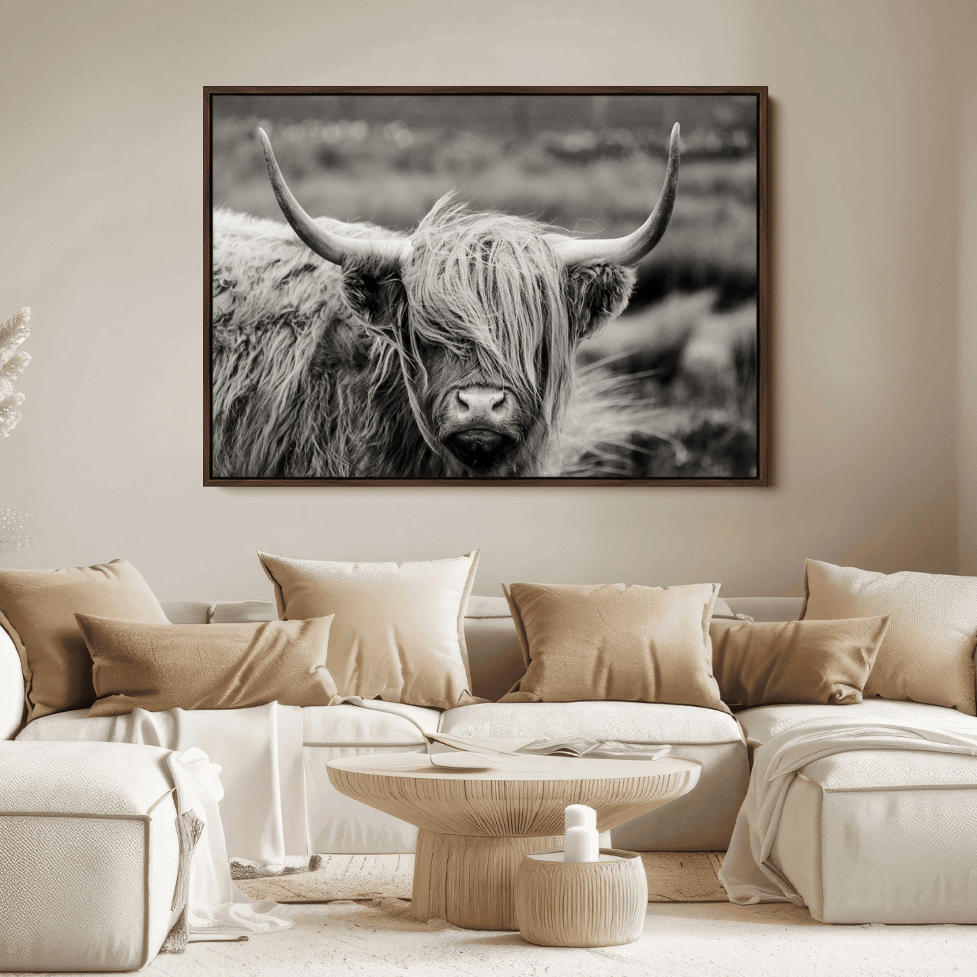67365-MGV-CV-36X24-Cow Focus Canvas Wall Art Print