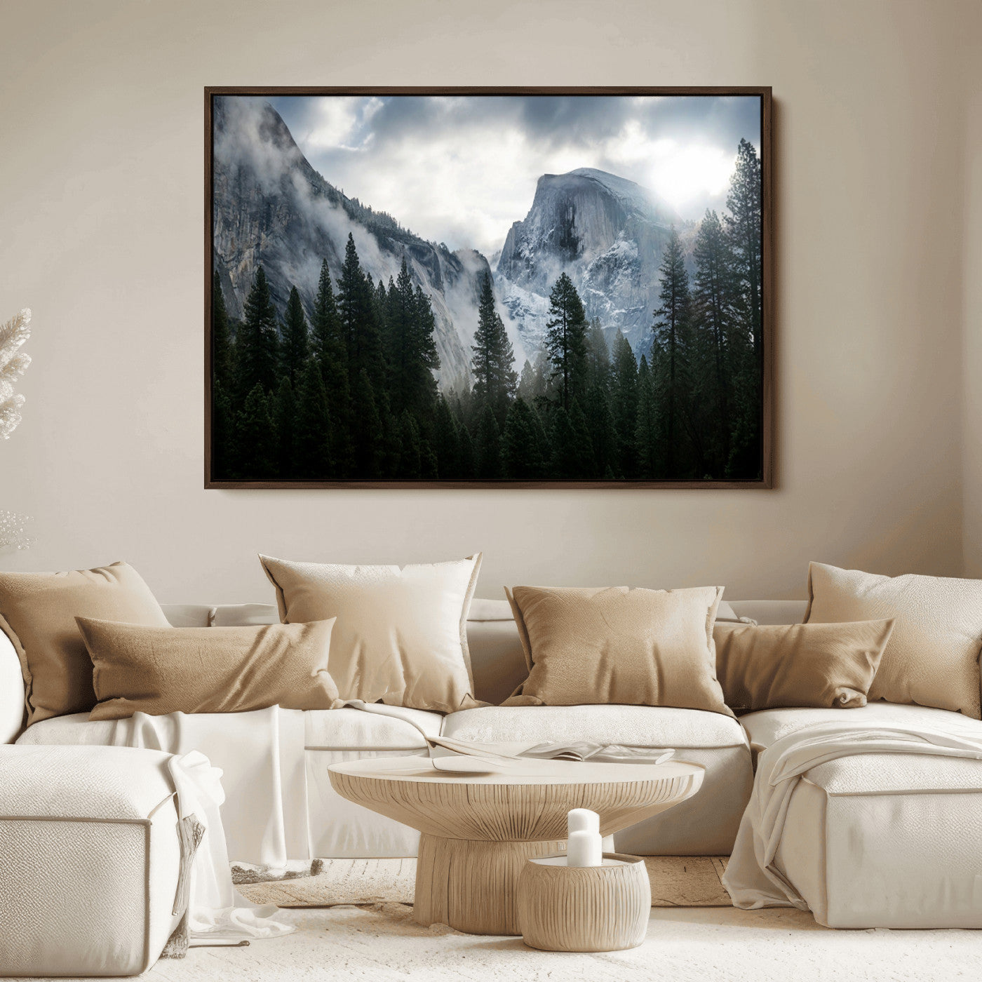 98725-MGV-CV-36X24-Wall Art Foggy Forest Landscape Canvas Print