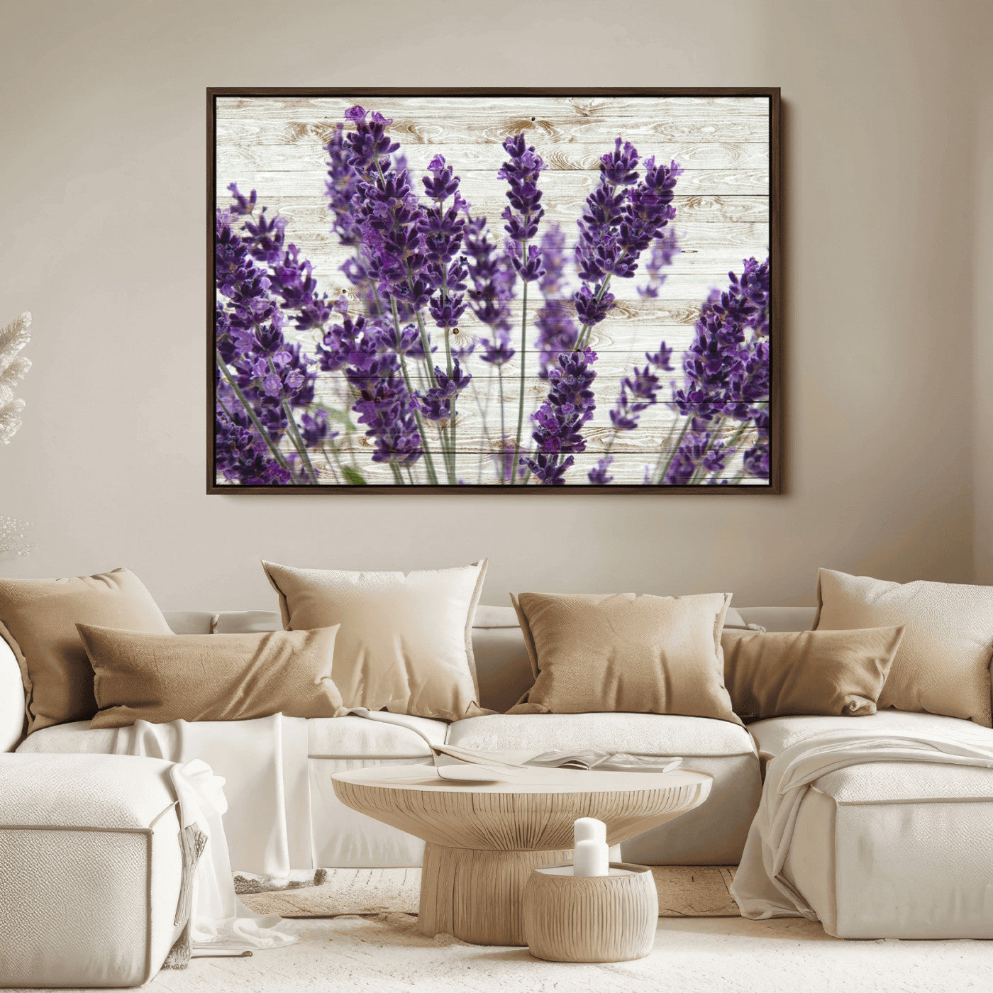 35576-MGV-FC-36X24_Walnut-Lavender Canvas Wall Art Flower Print