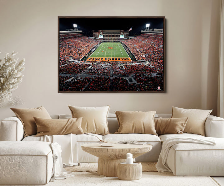 Oklahoma State Cowboys Canvas Print, Football Team Print - Stillwater Boone Pickens Stadium Wall Art Canvas Print