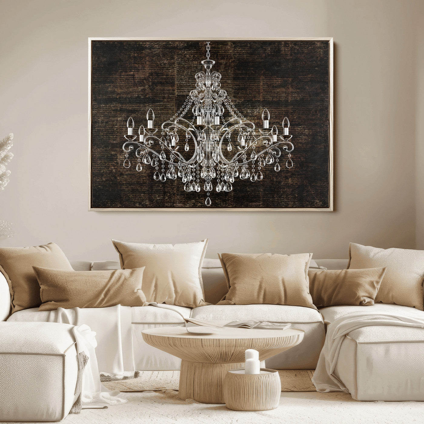 69434-MGV-FC-36X24_Natural-Rustic Chandelier Canvas Print