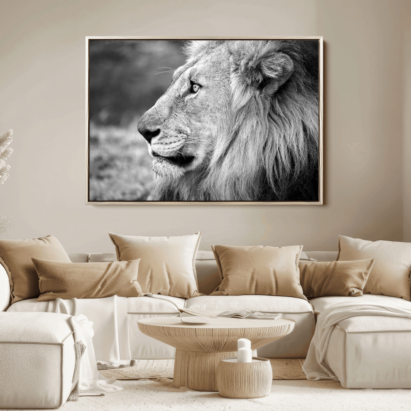 60973-MGV-FC-36X24_Natural-African Lion Wall Art Canvas Print