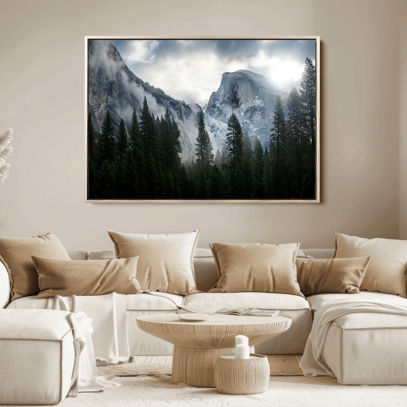 98725-MGV-CV-36X24-Wall Art Foggy Forest Landscape Canvas Print