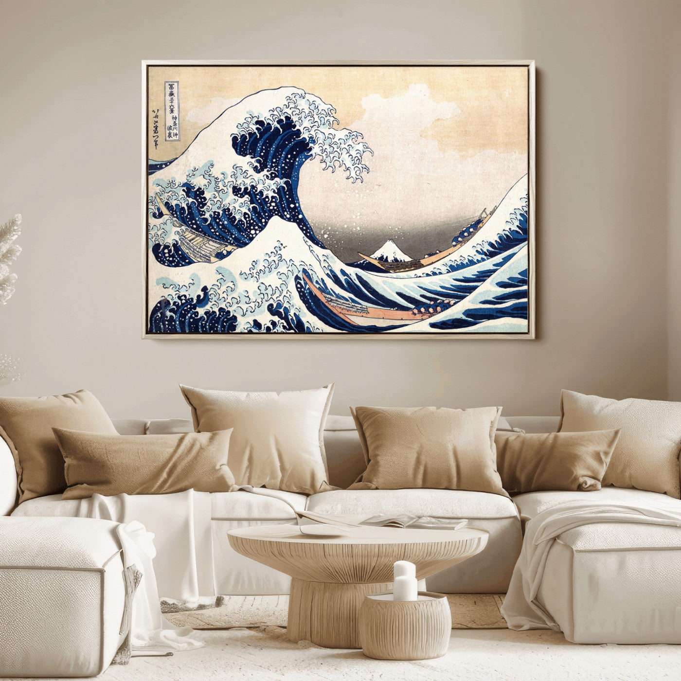 35635-MGV-FC-36X24_Natural-Wall Art Kanagawa Canvas Artwork Abstract Print