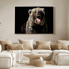 17625-MGV-FC-36X24_Natural-Grizzly Bear Canvas Print | Wildlife Wall Art for Cabin Decor | Ready to Hang Framed